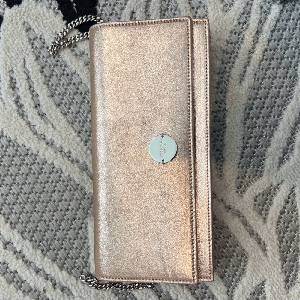 Jimmy Choo Metallic Chain Wallet